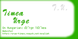 timea urge business card